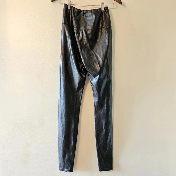 Aritzia Wilfred Free Daria High Waisted Moto Vegan Leather Biker Pants Black M. - Picture 9 of 12